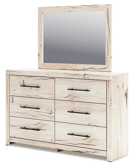 Lawroy Twin Panel Bed with Storage, Dresser, Mirror, Chest and Nightstand