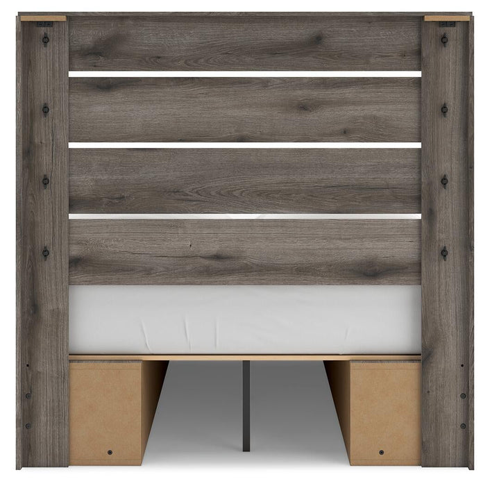 Urbanoore Full Panel Bed with Storage, Dresser and Mirror