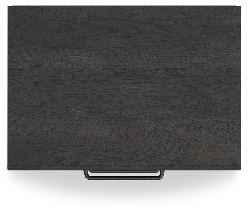 Delmorta Twin Panel Bed with Storage, Dresser, Mirror and Nightstand