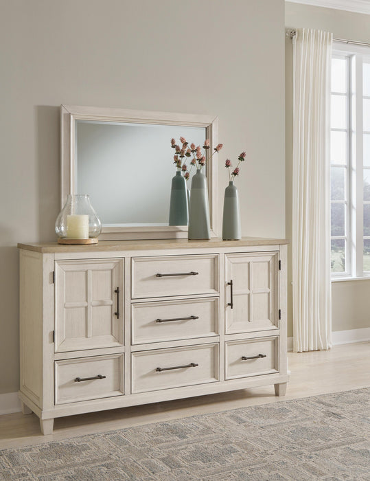 Shaybrock King Panel Bed, Dresser, Mirror, Chest and Nightstand