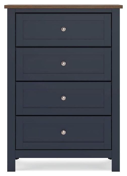 Landocken Twin Panel Bed, Dresser, Mirror, Chest and Nightstand
