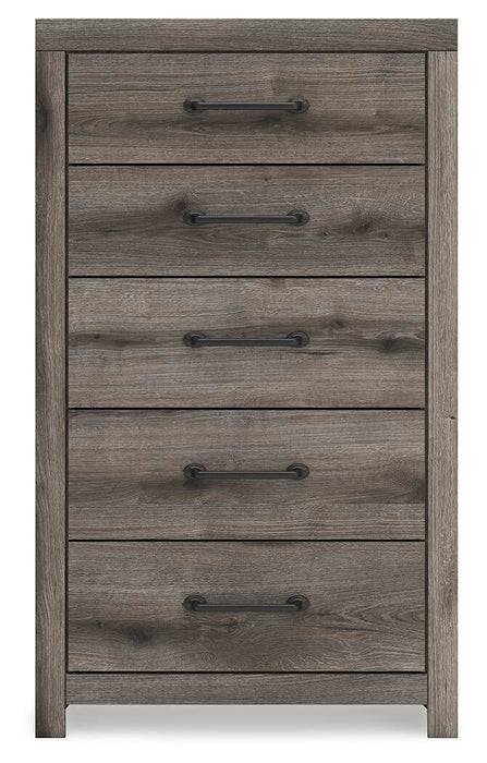 Urbanoore Queen Panel Bed, Dresser, Mirror, Chest and Nightstand