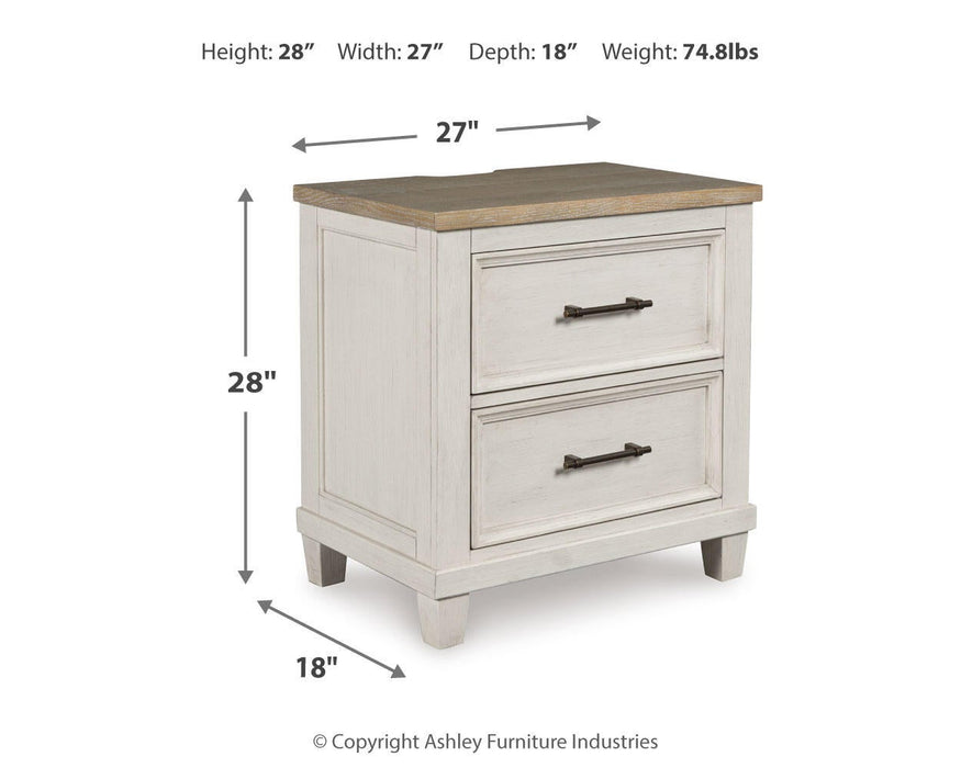 Shaybrock California King Panel Bed, Dresser, Mirror and Nightstand