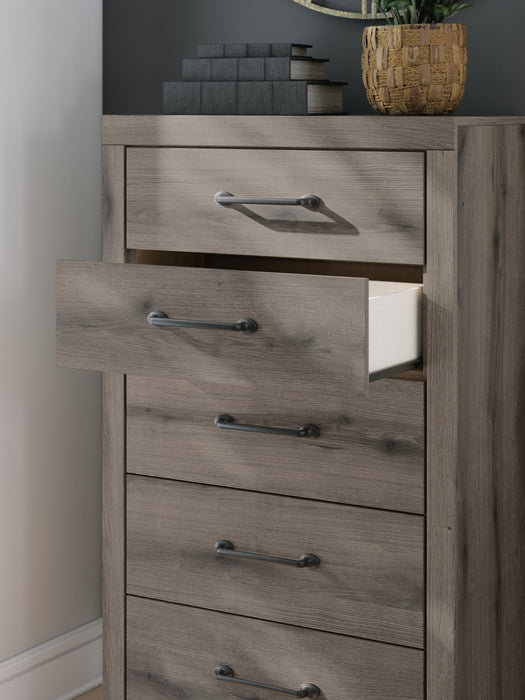 Urbanoore Twin Panel Bed, Dresser, Mirror, Chest and Nightstand