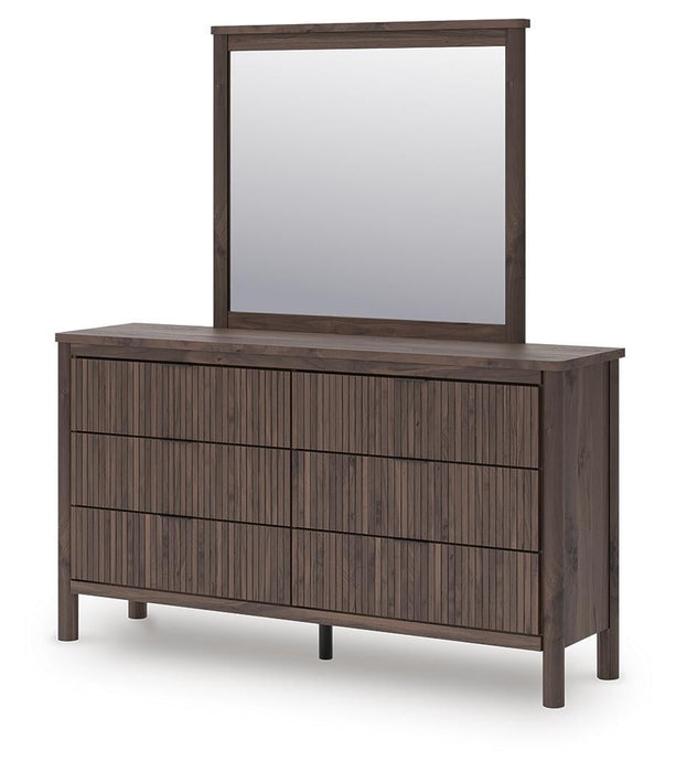Cadmori King Panel Bed, Dresser, Mirror and Nightstand