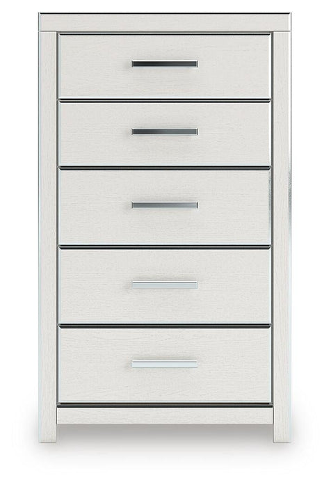 Birmonton Queen Upholstered Panel Bed, Dresser, Mirror, Chest and Nightstand