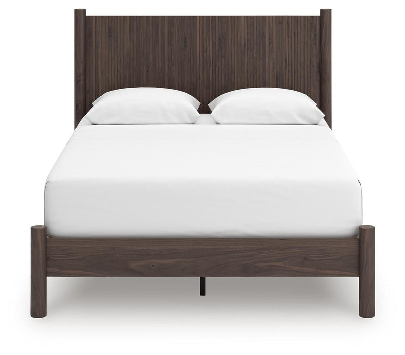 Cadmori Queen Panel Platform Bed, Dresser, Mirror and Nightstand