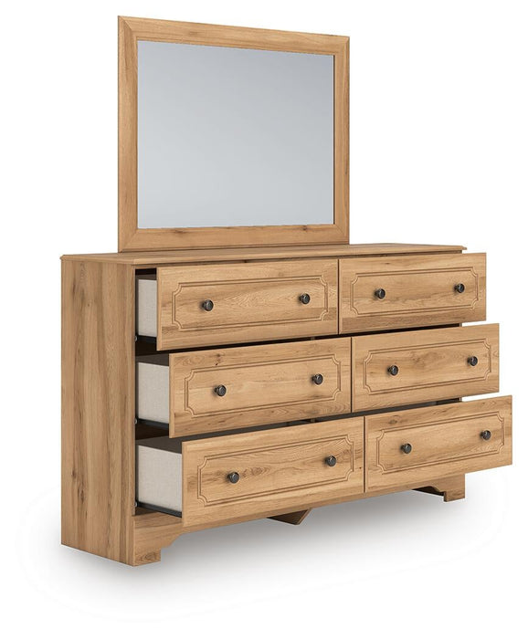 Galletyn Queen Panel Bed with Mirrored Dresser and Nightstand