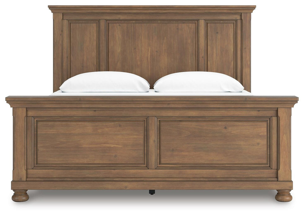 Vandenmore King Panel Bed with Mirrored Dresser