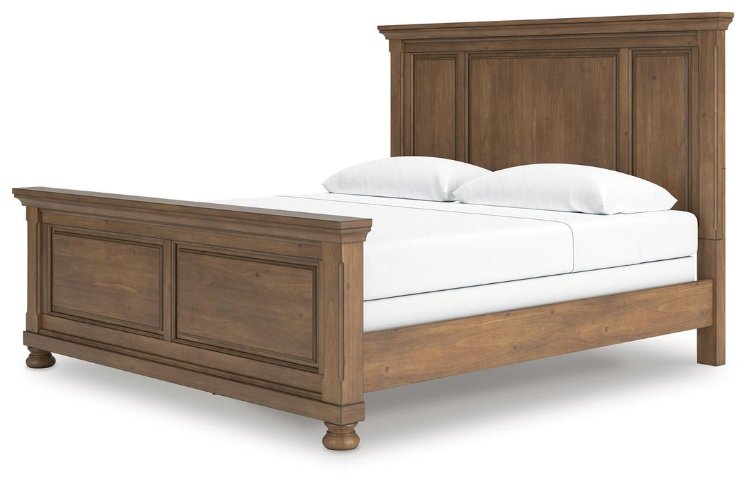 Vandenmore King Panel Bed with Mirrored Dresser