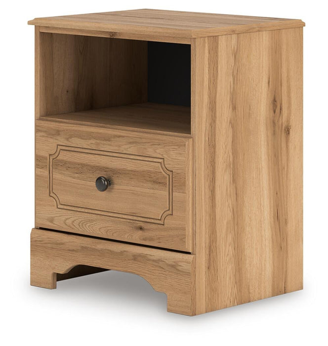 Galletyn Twin Panel Bed with Mirrored Dresser and Nightstand