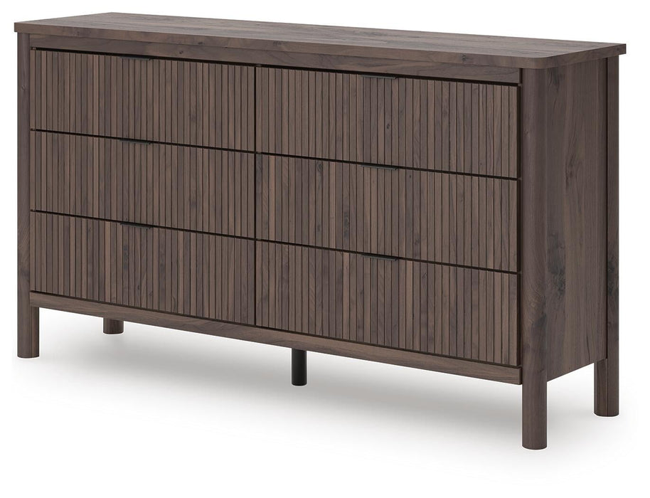 Cadmori King Panel Platform Bed, Dresser, Mirror and Nightstand