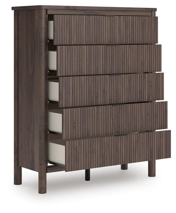 Cadmori Full Panel Platform Bed, Dresser, Mirror, Chest and Nightstand
