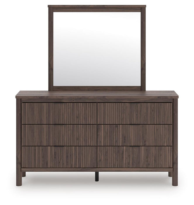Cadmori Queen Panel Platform Bed, Dresser, Mirror, Chest and Nightstand