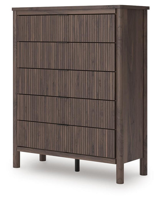 Cadmori Queen Panel Platform Bed, Dresser, Mirror, Chest and Nightstand