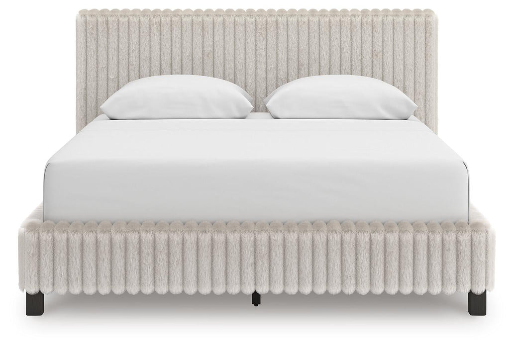 Birmonton Queen Upholstered Bed, Dresser, Mirror, Chest and Nightstand