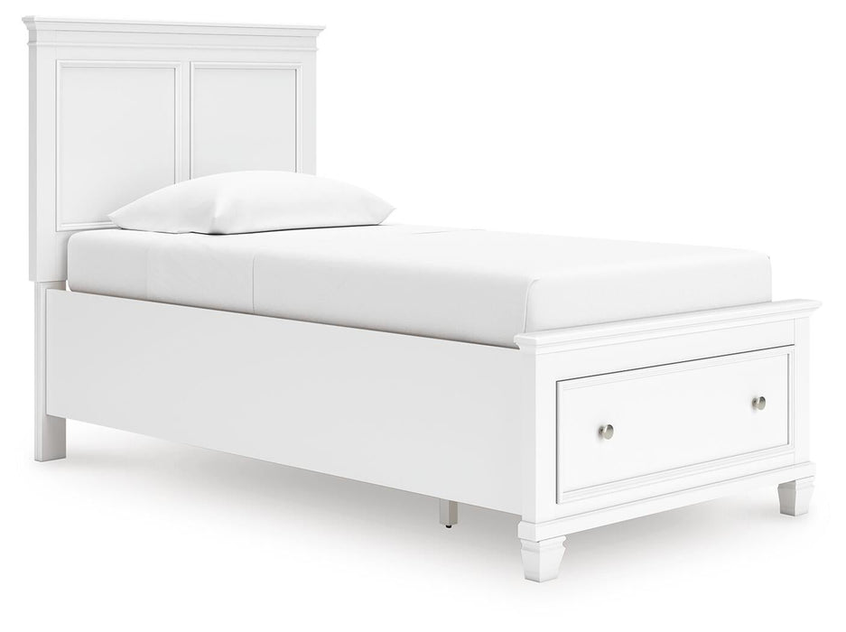 Fortman Twin Panel Storage Bed, Dresser and Mirror