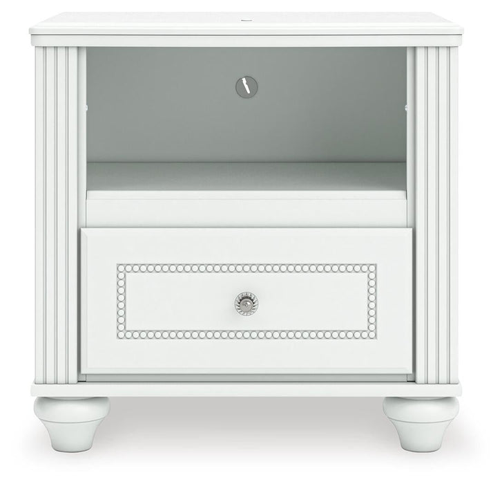 Maylilly Full Upholstered Panel Storage Bed, Dresser, Mirror and Nightstand