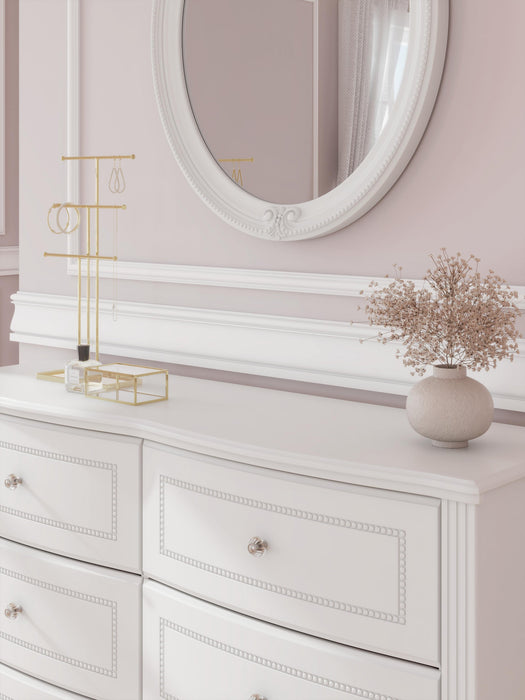 Maylilly Full Upholstered Panel Storage Bed, Dresser, Mirror and Nightstand