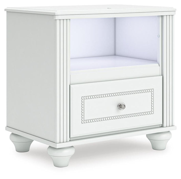 Maylilly Twin Upholstered Panel Storage Bed, Dresser, Mirror and Nightstand