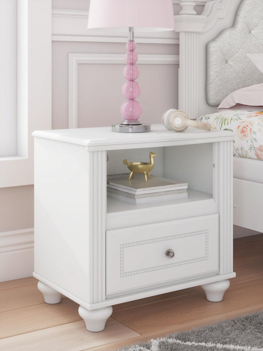 Maylilly Twin Upholstered Panel Storage Bed, Dresser, Mirror and Nightstand