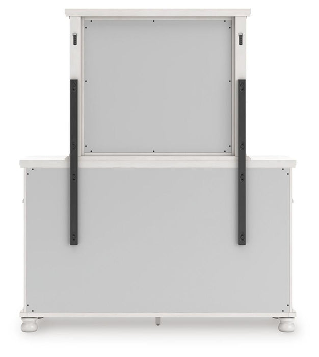 Chadworth King Poster Bed, Dresser, Mirror and Nightstand