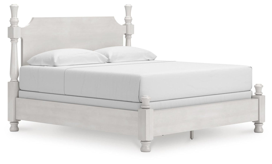 Chadworth King Poster Bed, Dresser, Mirror and Nightstand