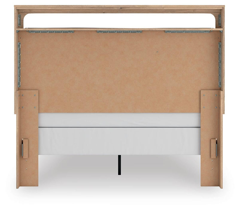 Hollymount Queen Upholstered Panel Bed, Dresser and Mirror