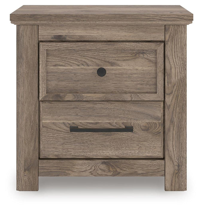 Keithland King Panel Bed with Mirrored Dresser and Nightstand