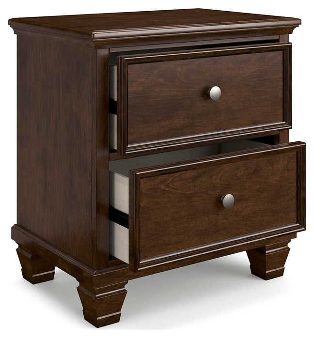 Danabrin California King Panel Storage Bed, Dresser, Mirror and Nightstand