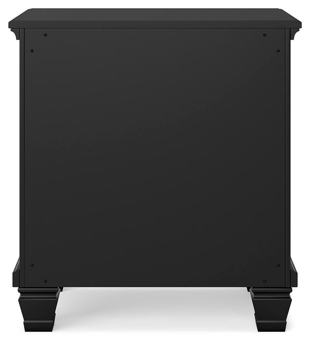 Lanolee Queen Panel Storage Bed, Dresser, Mirror and Nightstand