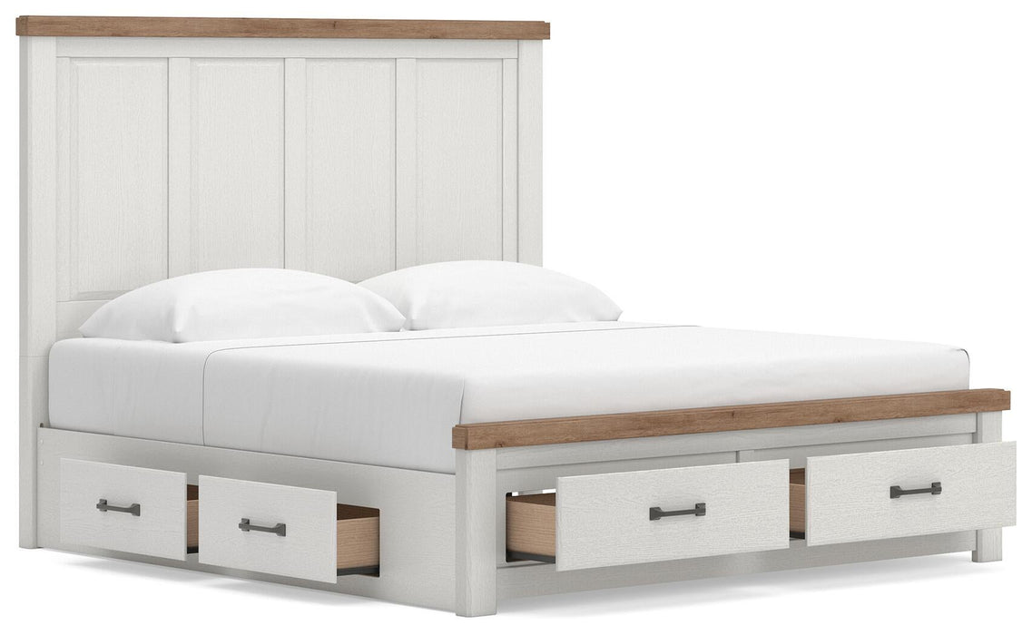 Savonport King Panel Storage Bed, Dresser and Mirror