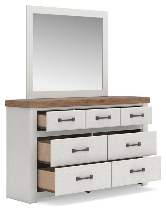 Savonport King Panel Storage Bed, Dresser and Mirror