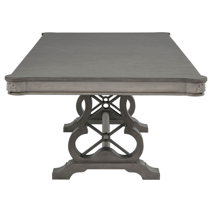 Cresswell 7-piece 104-inch Extension Dining Set Weathered Taupe