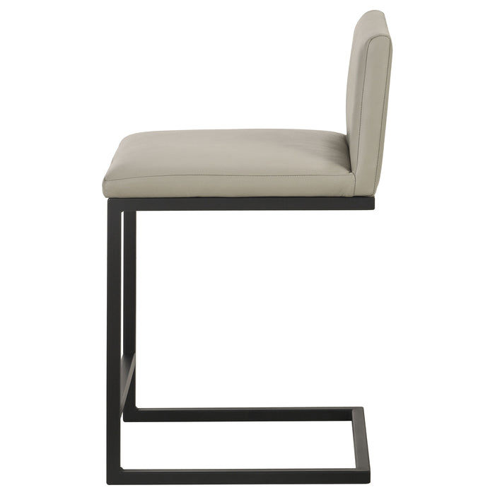 Vardon Genuine Leather Counter Height Chair Tan (Set of 2)