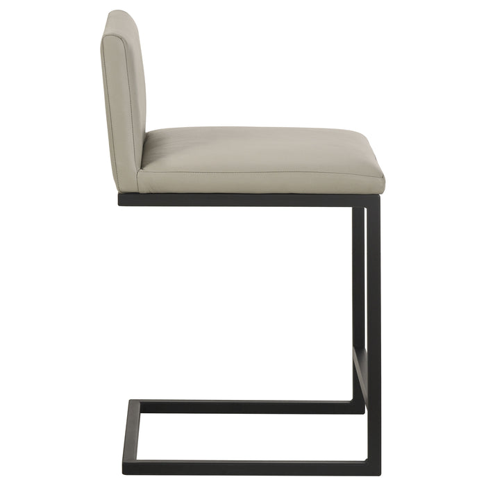 Vardon Genuine Leather Counter Height Chair Tan (Set of 2)