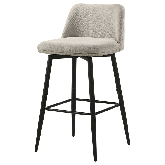 Mellor Fabric Upholstered Swivel Bar Chair Slate Brown (Set of 2)