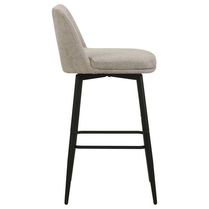 Mellor Fabric Upholstered Swivel Bar Chair Slate Brown (Set of 2)