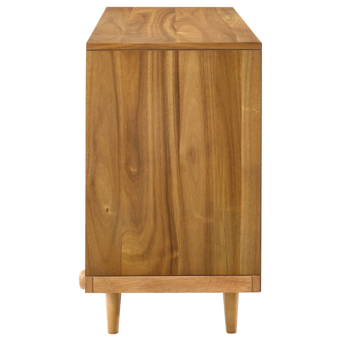 Fabra 4-door Dining Sideboard Storage Console Honey