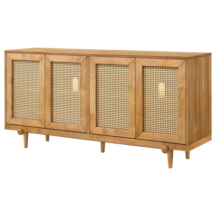 Fabra 4-door Dining Sideboard Storage Console Honey