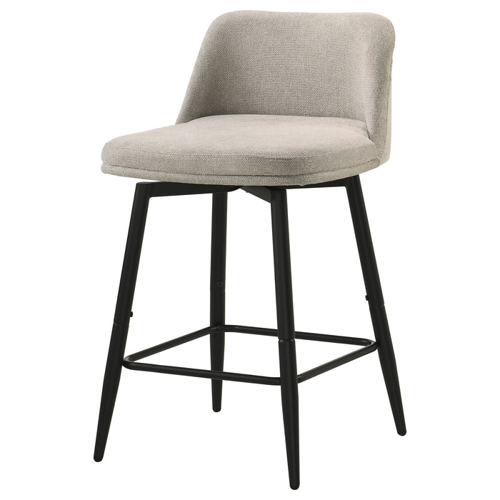 Mellor Fabric Upholstered Swivel Counter Chair Slate Brown (Set of 2)