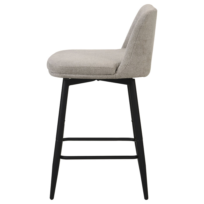 Mellor Fabric Upholstered Swivel Counter Chair Slate Brown (Set of 2)