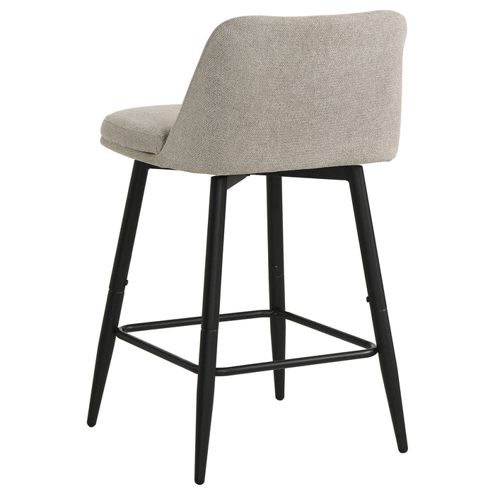 Mellor Fabric Upholstered Swivel Counter Chair Slate Brown (Set of 2)