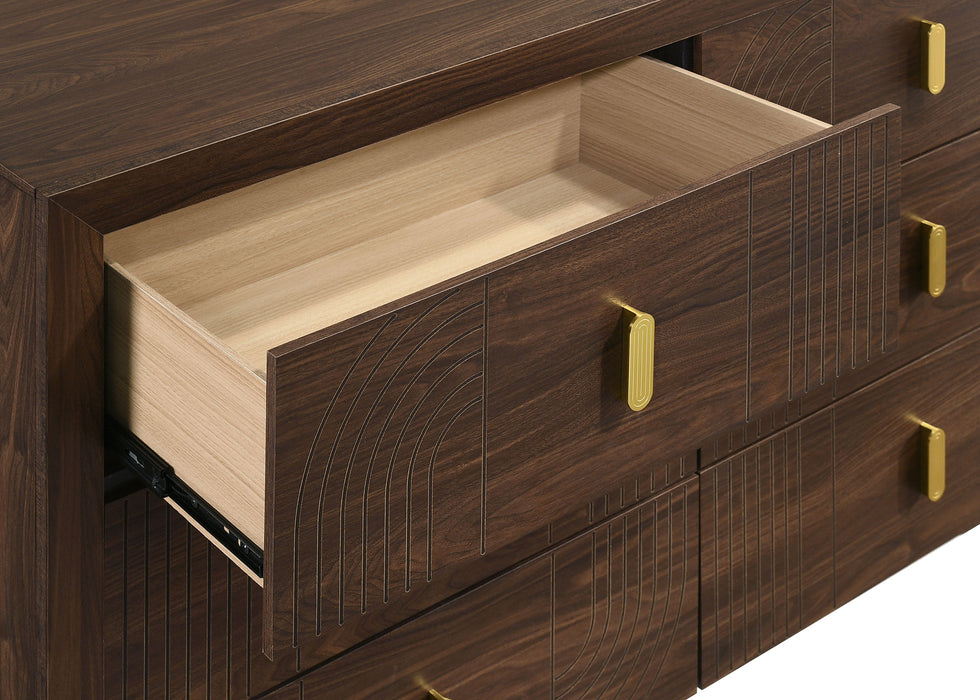 Etienne 4-piece Eastern King Bedroom Set Walnut