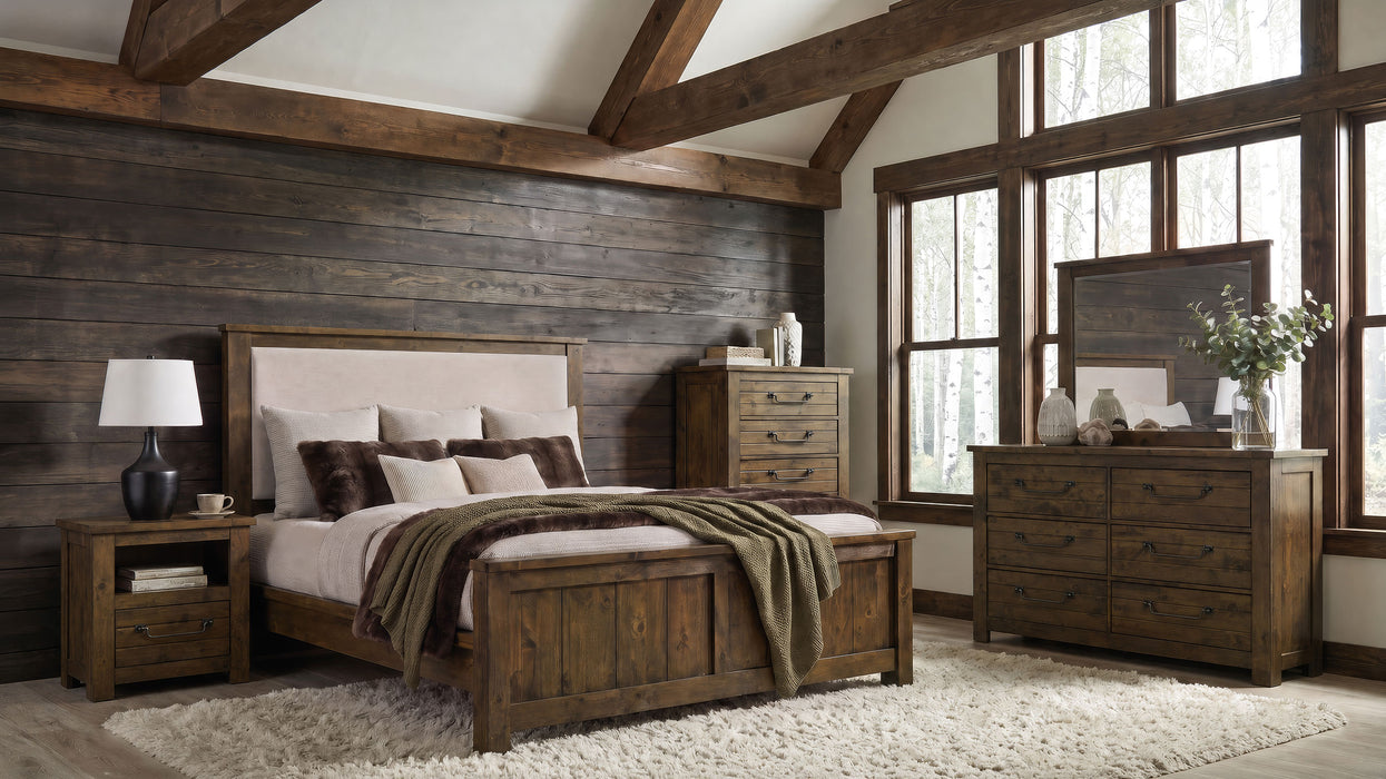 Doherty 1-drawer Nightstand Bedside Table Rustic Brown