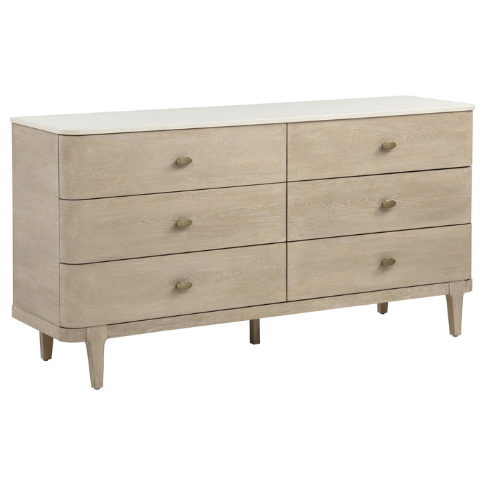 Lucaire 5-piece Eastern King Bedroom Set Sandstone