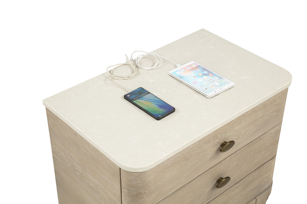 Lucaire 5-piece Eastern King Bedroom Set Sandstone