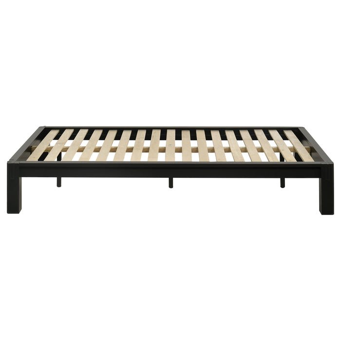 Gislen Twin Easy Assembly Wood Platform Bed Black