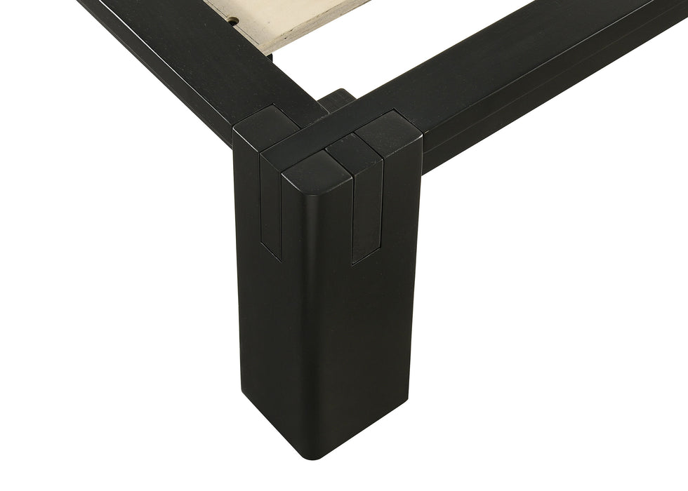 Gislen Twin Easy Assembly Wood Platform Bed Black