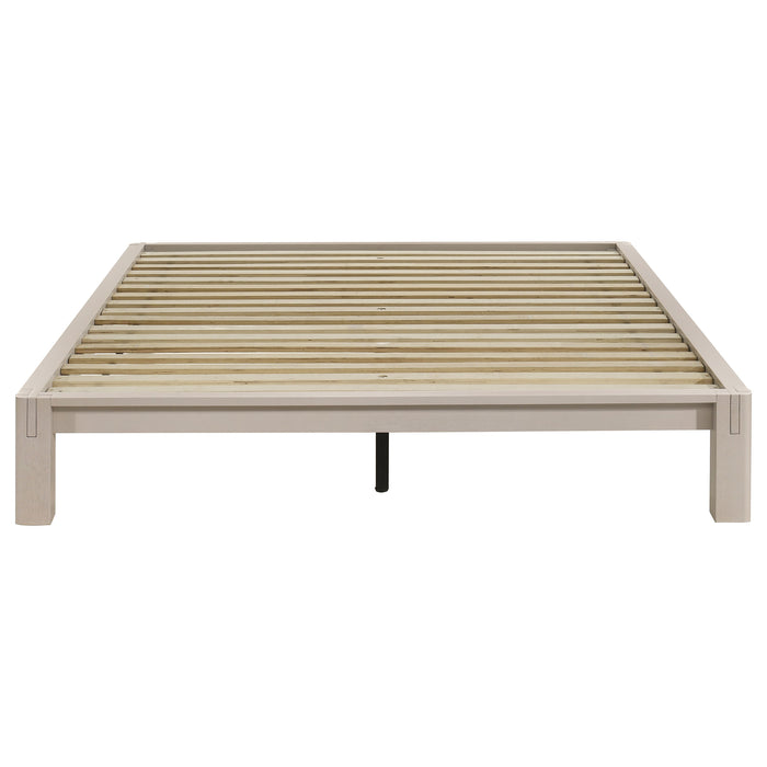 Gislen Queen Easy Assembly Wood Platform Bed White